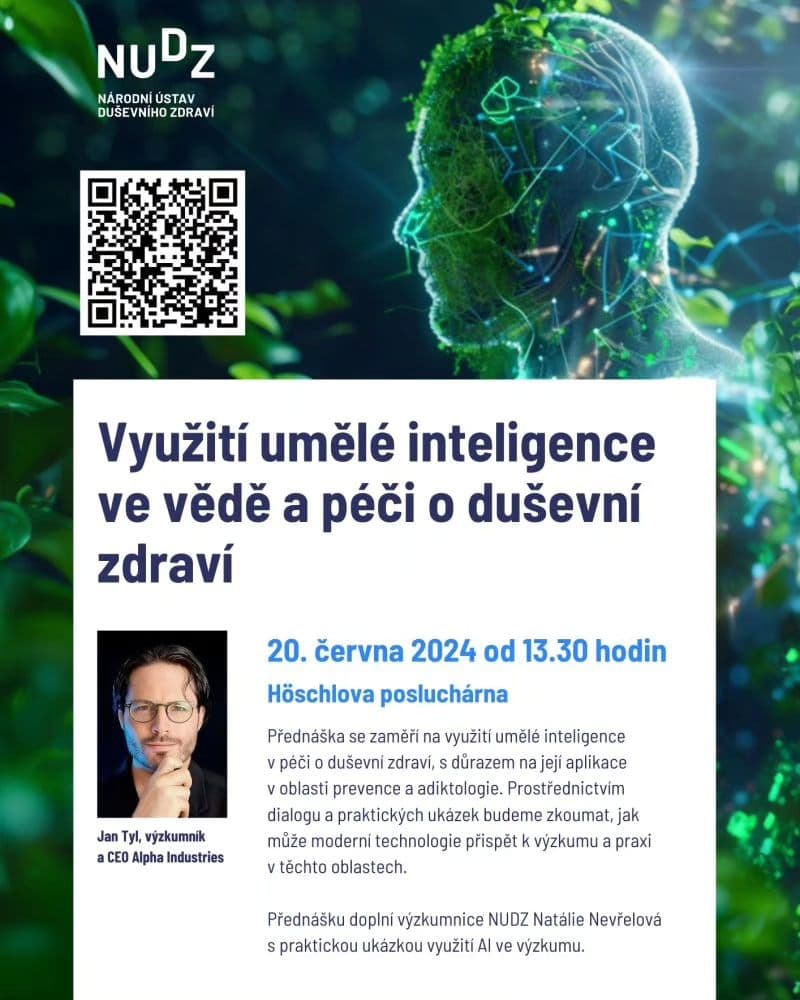 Zajímáte se o umělou inteligenci a chcete znát její využití v péči o duševní zdraví?