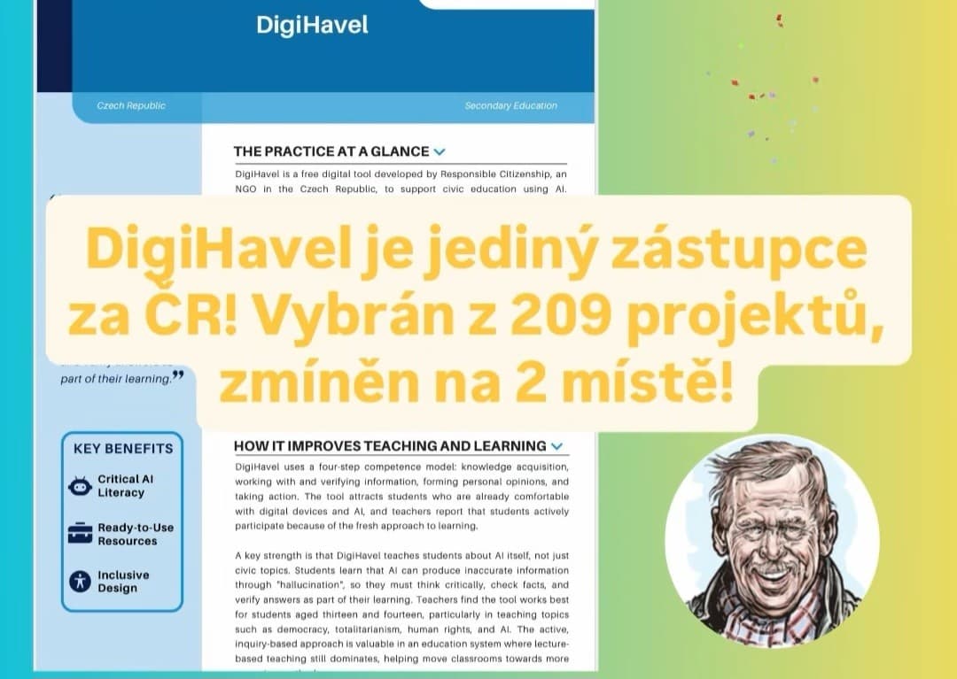 Evropská komise vybrala DigiHavla mezi 14 nejlepších AI projektů ve vzdělávání v Evropě