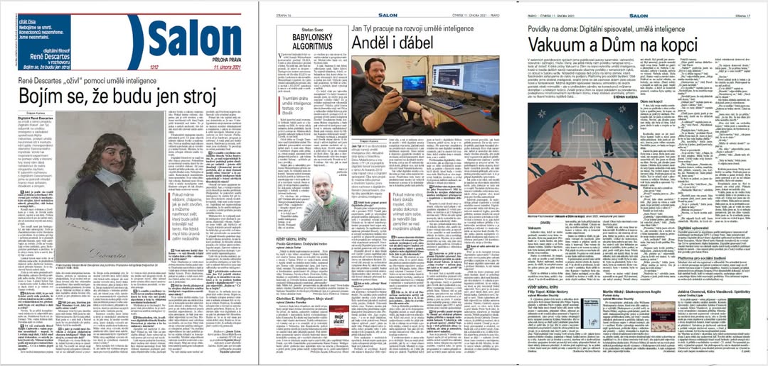 Zajímají Vás novinky ze světa české AI? V dnešním Právu najdete přílohu Salon, která se opravdu vydařila!