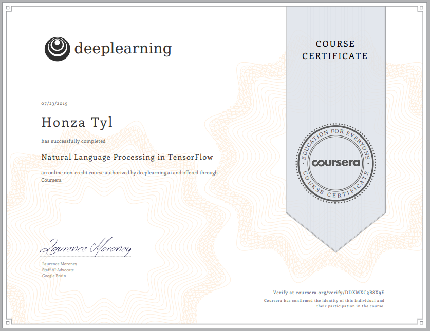 Další certifikát od Googlu je doma!